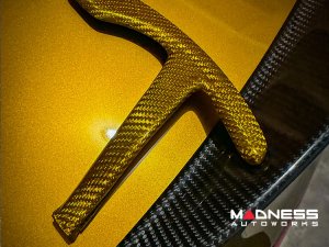  Alfa Romeo Giulia Paddle Shifter Covers - Carbon Fiber - Yellow Candy